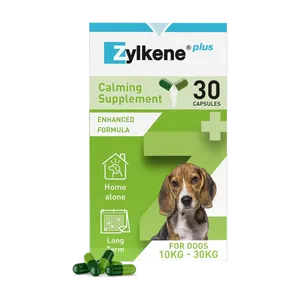 Zylkene Plus 225mg calming supplement for dogs from 10 to 30kg, pack of 30 capsules