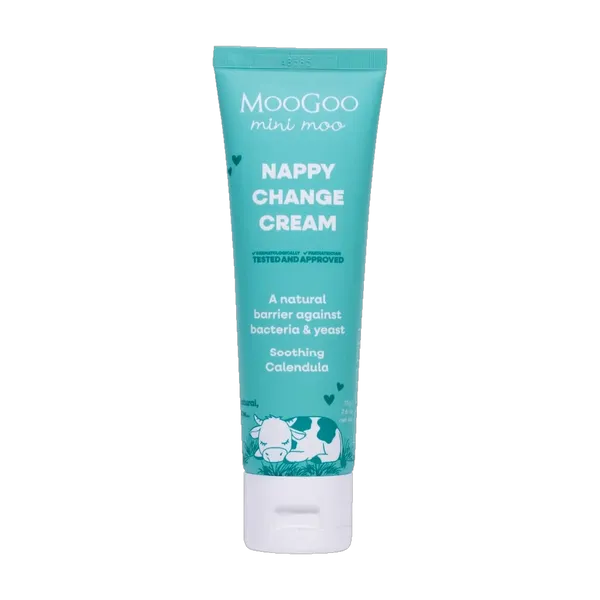 MooGoo Mini Moo Nappy Change Cream 75g tube, front view.