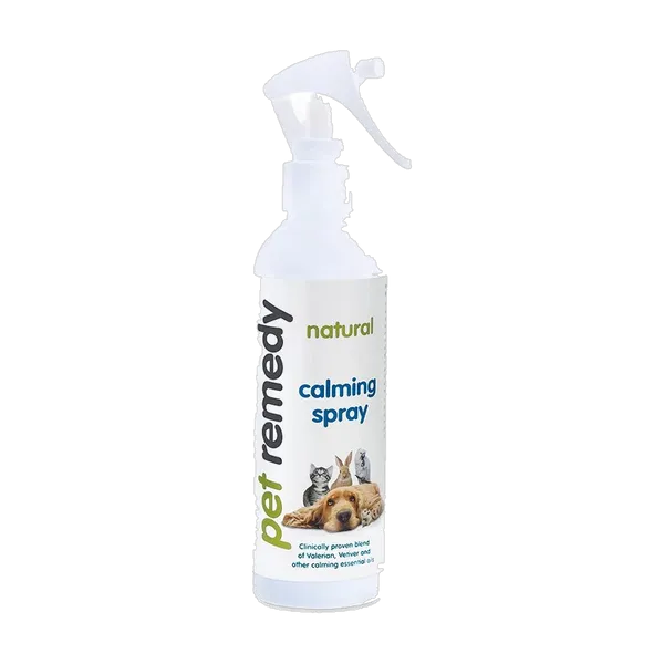 Pet Remedy natural calming spray 200ml bottle with trigger sprayer, front view