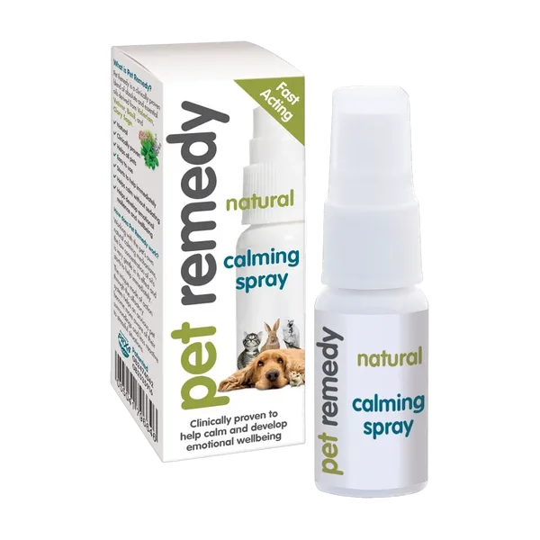 Pet Remedy Mini Calming Spray 15ml bottle and box, front view