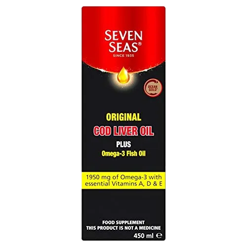Seven Seas Original Cod Liver Oil Plus Omega 3 Fish Oil 450ml