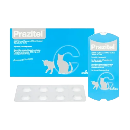 Prazitel 230/20mg Flavoured Film-Coated Tablets for Cats Pack of 24