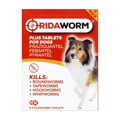 Ridaworm Plus Tablets for Dogs Pack of 2