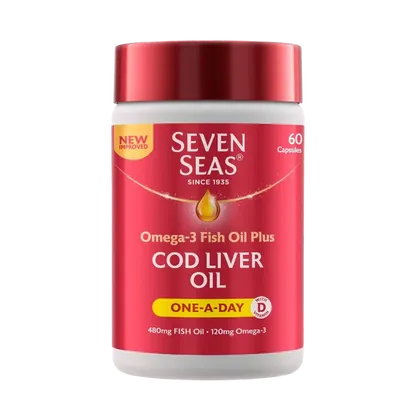 Seven Seas Cod Liver Oil One a Day Capsules Pack of 60
