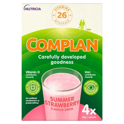 Complan Sachets Strawberry 55g Pack of 4
