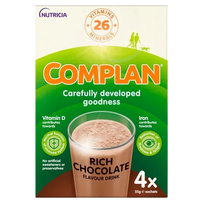 Complan Sachets Chocolate 55g Pack of 4