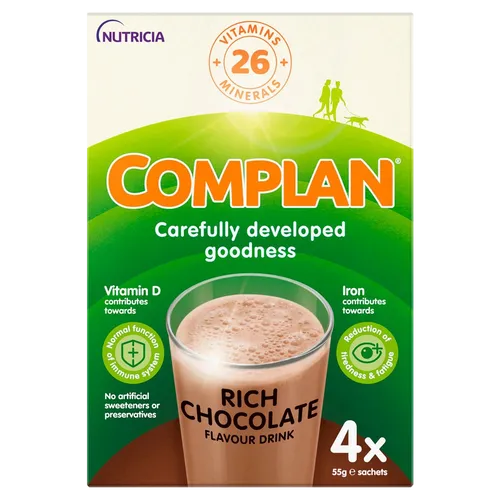 Complan Sachets Chocolate 55g Pack of 4