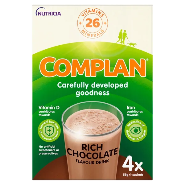 Complan Sachets Chocolate 55g Pack of 4