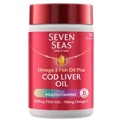 Seven Seas Omega 3 & Cod Liver Oil Plus Multivitamins Capsules Pack of 30
