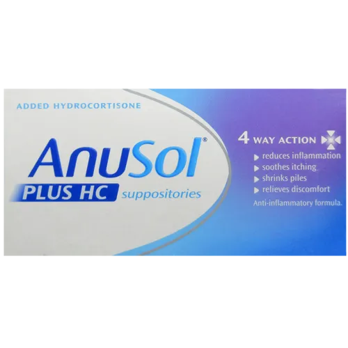 Anusol Plus HC Suppositories Pack of 12