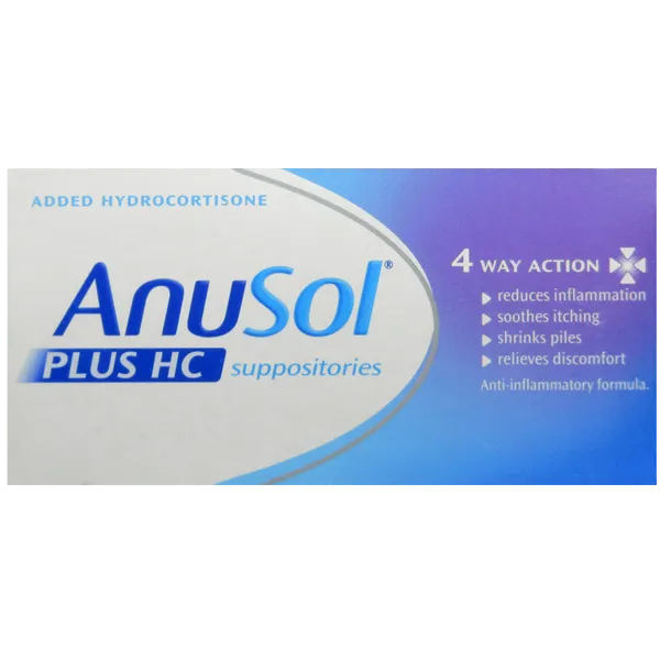 Anusol Plus HC Suppositories Pack of 12