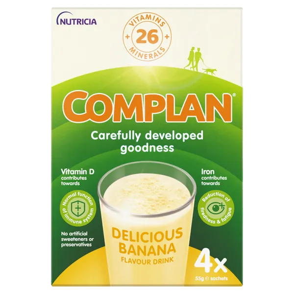 Complan Sachets Banana 55g Pack of 4