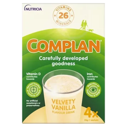 Complan Sachets Vanilla 55g Pack of 4