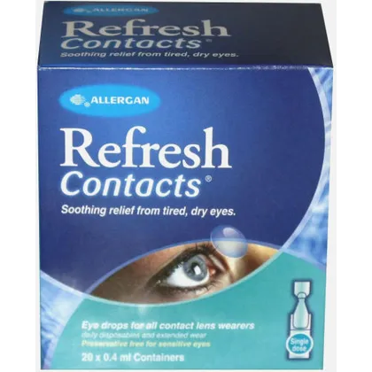 Refresh Contacts Unit Vials 0.4ml Pack of 20