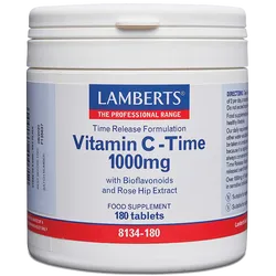 Lamberts Vitamin C Time with Bioflavonoids Tablets 1000mg Pack of 180