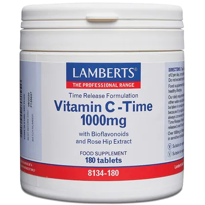 Lamberts Vitamin C Time Release with Bioflavonoids Tablets 1000mg Pack of 180