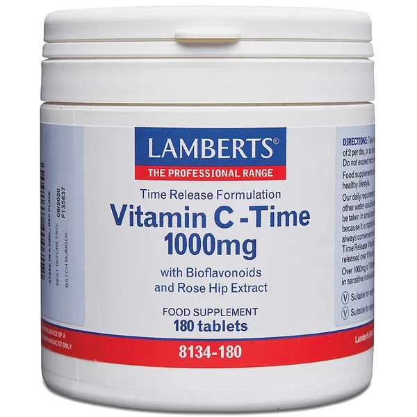 Lamberts Vitamin C Time with Bioflavonoids Tablets 1000mg Pack of 180