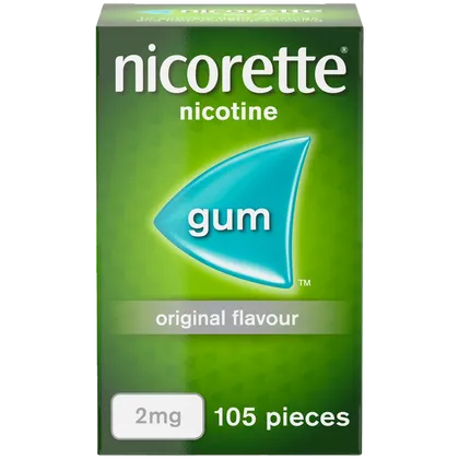 Nicorette® Original 2mg Gum Nicotine 105 Pieces (Stop Smoking Aid)