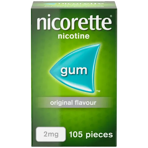 Nicorette® Original 2mg Gum Nicotine 105 Pieces (Stop Smoking Aid)