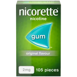 Nicorette® Original 2mg Gum Nicotine 105 Pieces (Stop Smoking Aid)