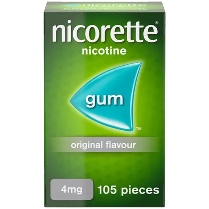 Nicorette® Original Gum 4mg Nicotine 105 Pieces (Stop Smoking Aid)