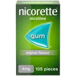 Nicorette® Original Gum 4mg Nicotine 105 Pieces (Stop Smoking Aid)