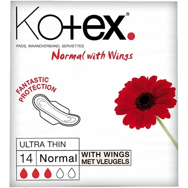 Kotex Ultra Thin Normal Towels with Wings Pack of 14