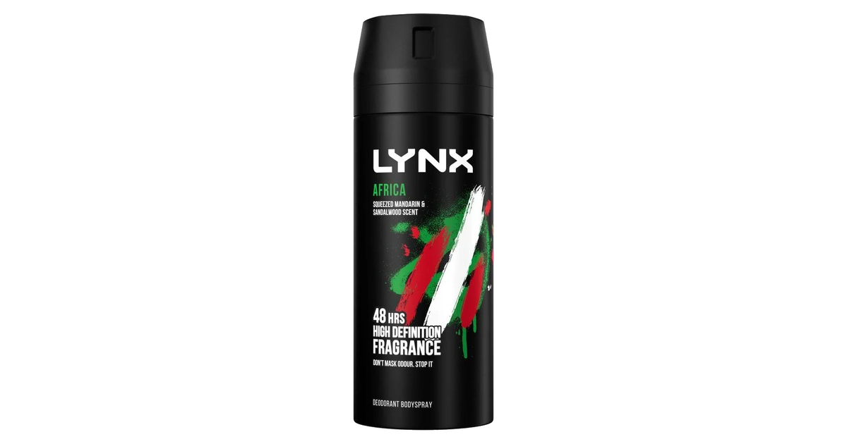 Lynx Africa Deodorant Body Spray 150ml Iconic Scent