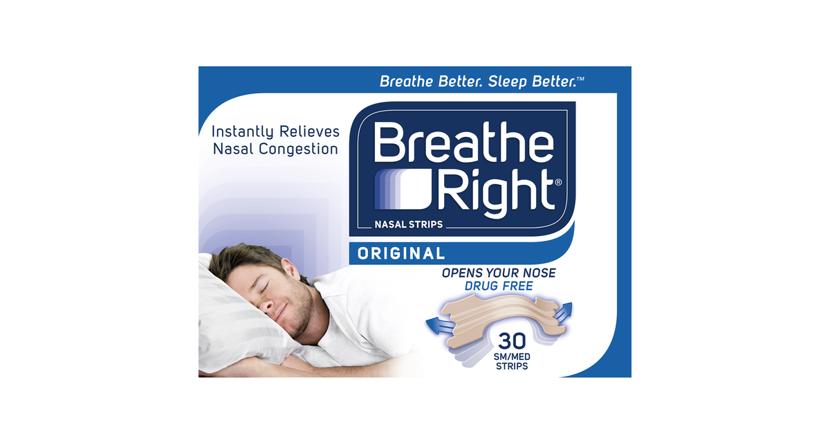 Breathe Right Nasal Strips, Clear Small/Medium Nose Strips, Snoring, Nasal Congestion, Deviated Septum, Allergies, 30 Ct (Packaging May Vary) in Dubai - UAE | Nasal Strips