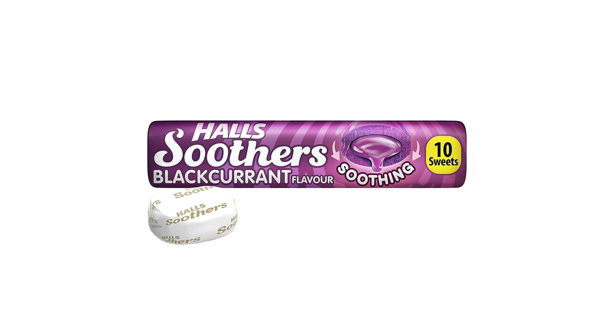 Halls Soothers Blackcurrant Flavour Pack Of 10