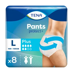 TENA Pants Protect+ Plus Large Pack of 8