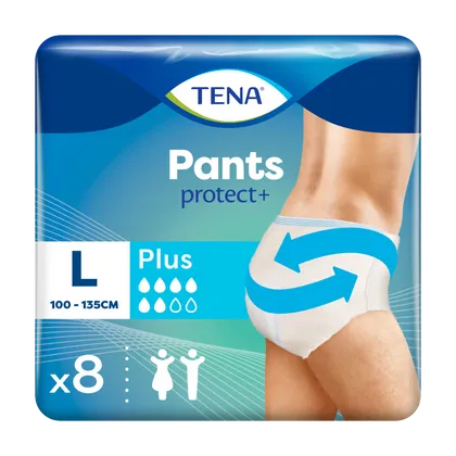 TENA Pants Protect+ Plus Large Pack of 8