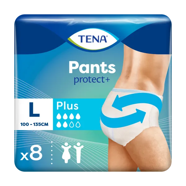 TENA Pants Protect+ Plus Large Pack of 8