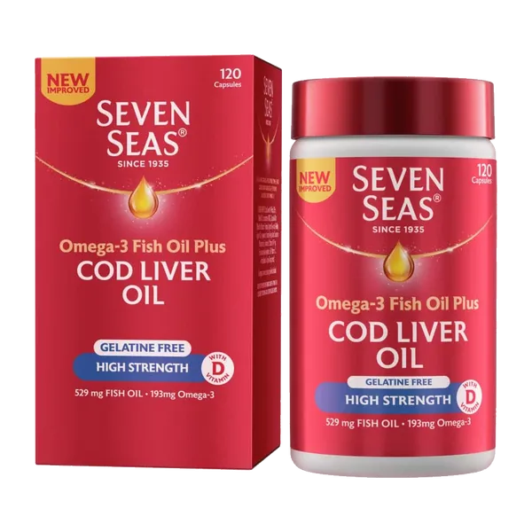 Seven Seas Omega 3 Plus Cod Liver Oil High Strength Capsules Pack of 120