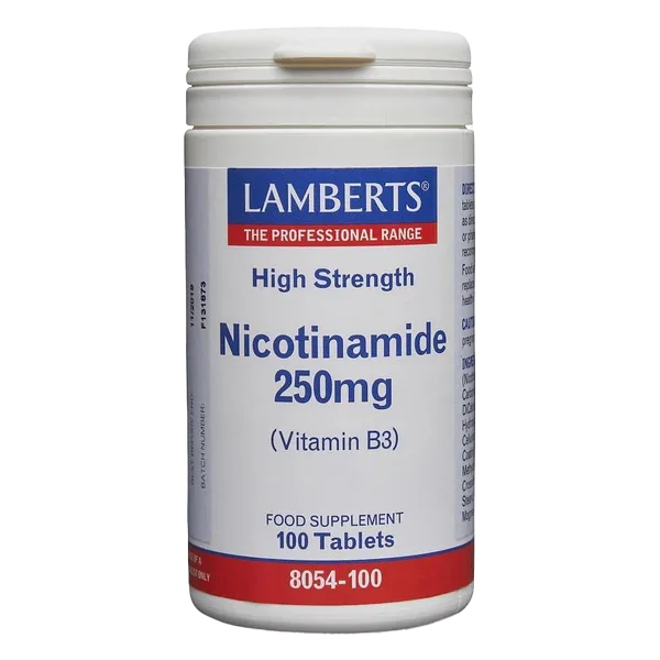 Lamberts Nicotinamide (Vitamin B3) Tablets 250mg Pack of 100