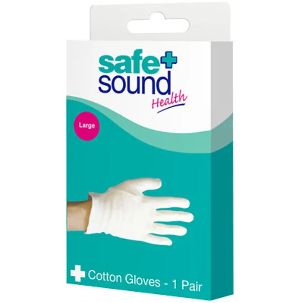 Safe & Sound Cotton Gloves Large 1 Pair