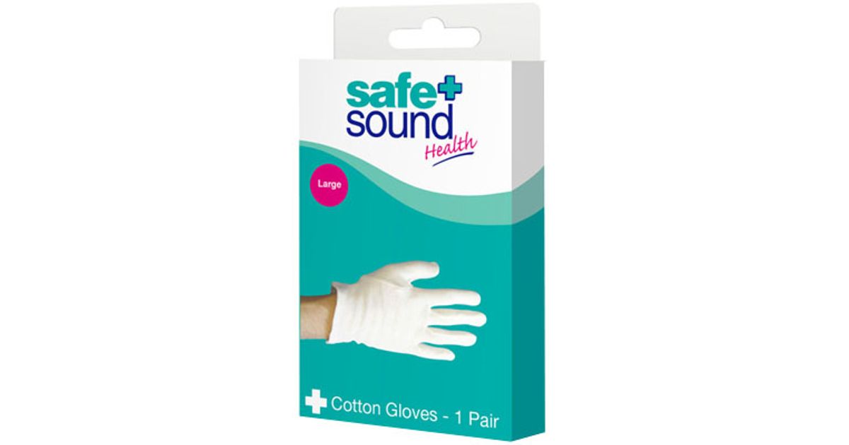 Safe & Sound Cotton Gloves Large 1 Pair