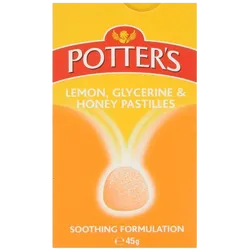 Potters Pastilles Lemon, Glycerine & Honey 45g