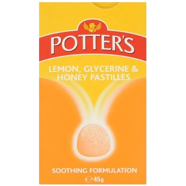 Potters Pastilles Lemon, Glycerine & Honey 45g