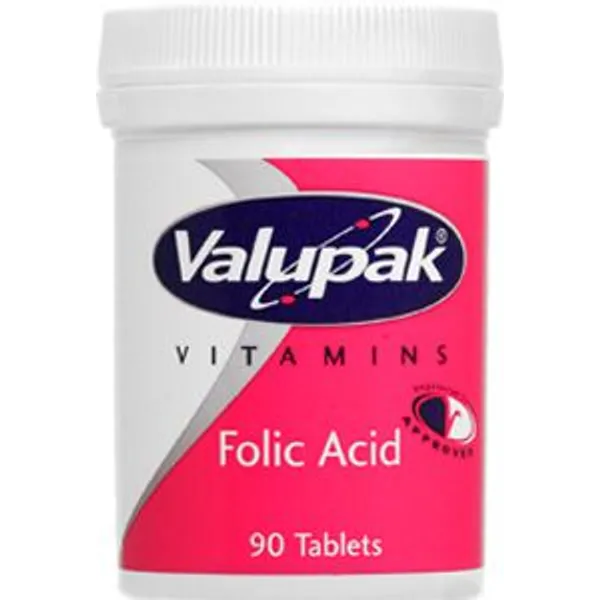 Valupak Folic Acid Tablets 400mcg Pack of 90