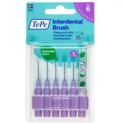 Tepe Interdental Brushes Purple 1.1mm Pack of 6