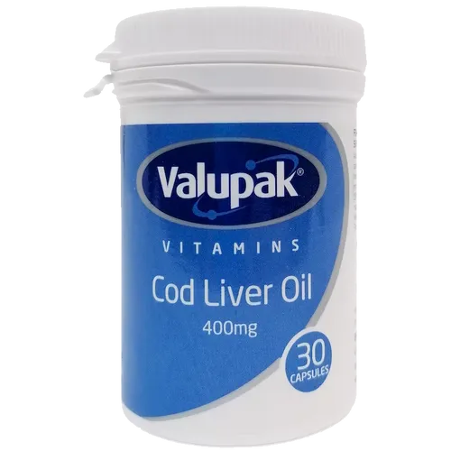 Valupak Cod Liver Oil Capsules 400mg Pack of 30