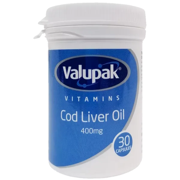 Valupak Cod Liver Oil Capsules 400mg Pack of 30