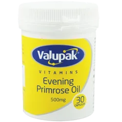 Valupak Evening Primrose Oil Capsules 500mg Pack of 30