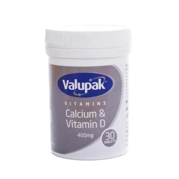 Valupak Calcium With Vitamin D Tablets 400mg Pack of 30