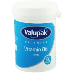 Valupak Vitamin B6 10mg Tablets Pack of 60