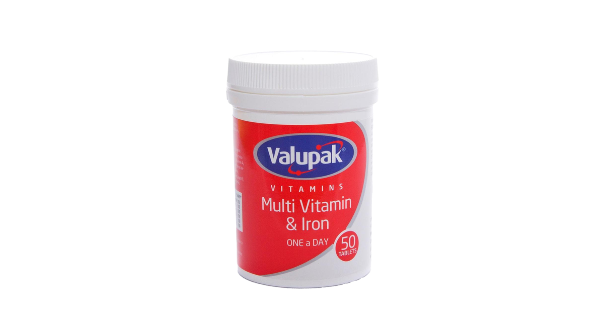 Valupak Multivitamin & Iron Tablets Pack of 50