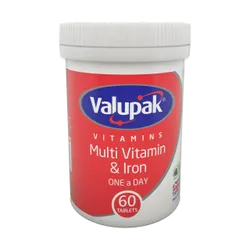 Valupak Multivitamin & Iron Tablets Pack of 60