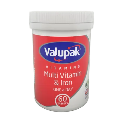 Valupak Multivitamin & Iron Tablets Pack of 60