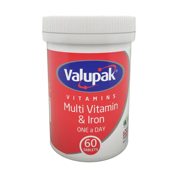 Valupak Multivitamin & Iron Tablets Pack of 60
